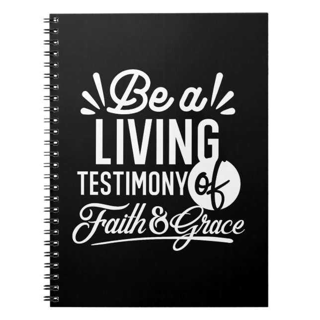 Carnet Spiritual Living Testimony Faith and Grace Quote (Devant)