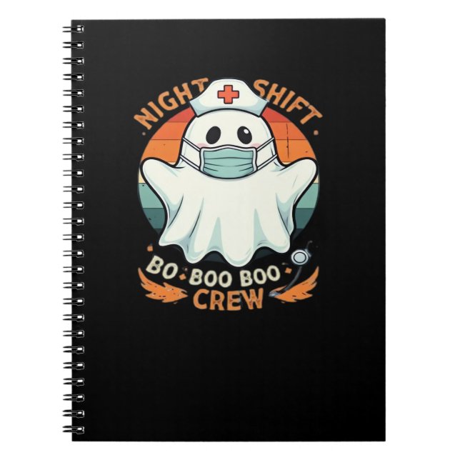 Carnet Spooky Halloween Nurse Funny Ghost Costume Boo Boo (Devant)