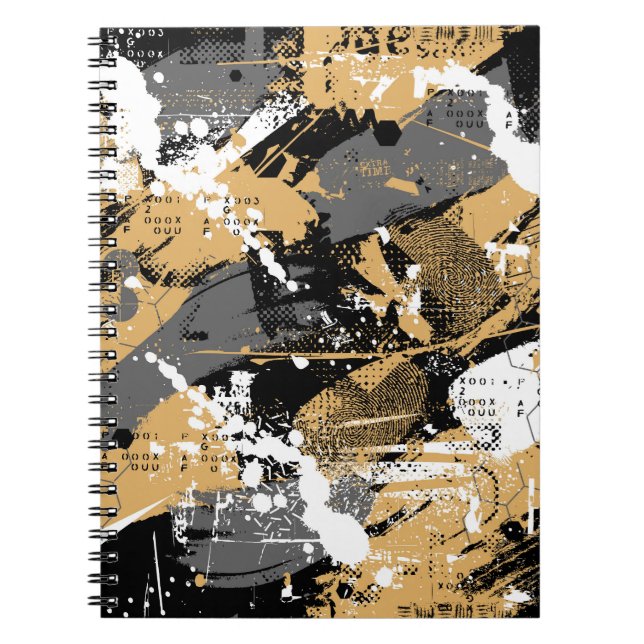 Carnet Sport Abstrait, style graffiti (Devant)