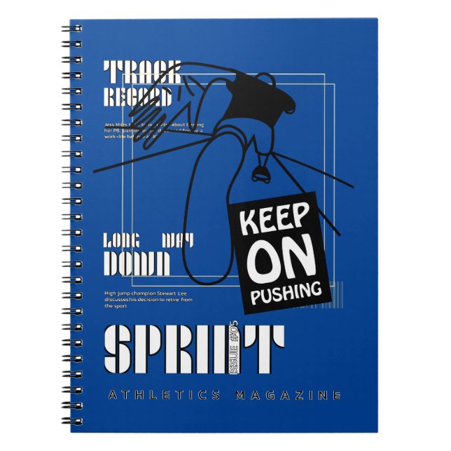 Carnet Sport sportif continuer à pousser (Devant)