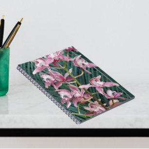 Carnet Spray d'orchidées cymbidiques roses Floral