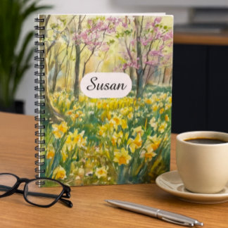Carnet Spring Daffodil Meadow Watercolor Notebook