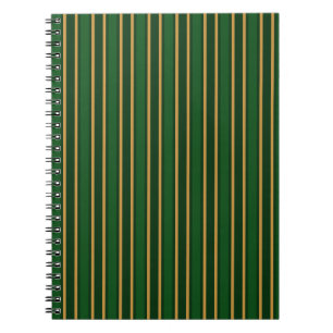 Carnet Springbok vert et or bonbons rayures