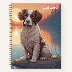 Carnet Springer Spaniel au bord d'un lac