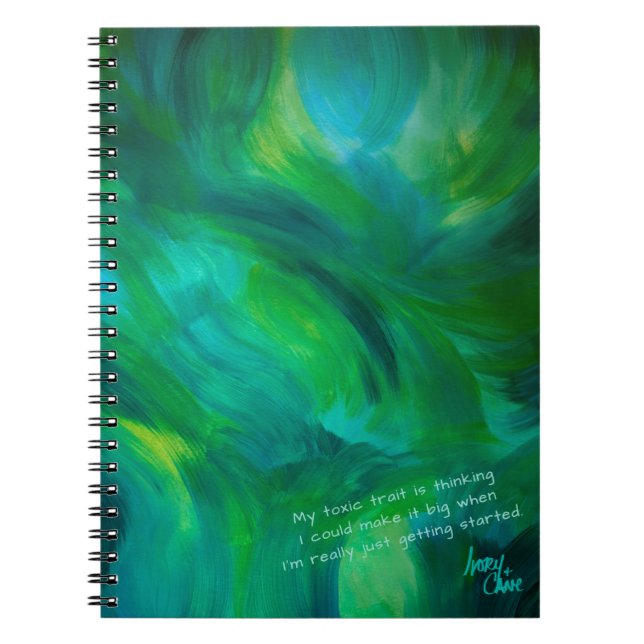 Carnet SPWW Green avec Envy Green et Turquoise Spiral Jou (Devant)