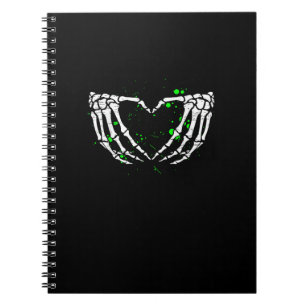 Carnet Squelette Coeur de la main Costume Halloween