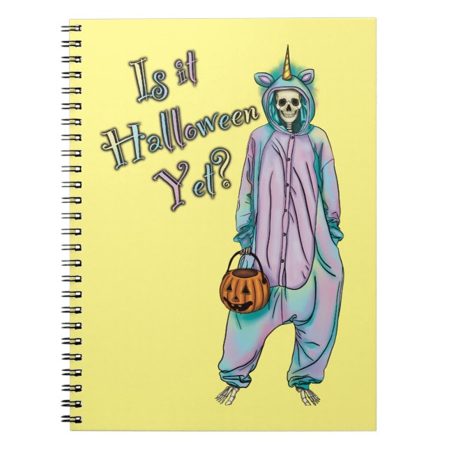 Carnet squelette d'Halloween mignon (Devant)