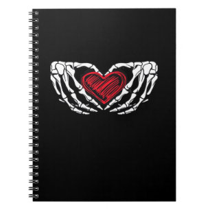 Carnet Squelette Mains Avec Coeur Classique