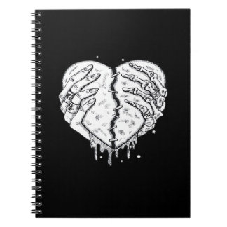 Carnet Squelette Mains Coeur - Coeur gothique Classique