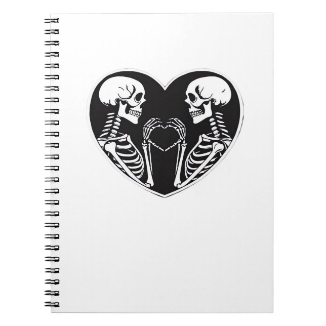 Carnet Squelette Mains Coeur Signer Halloween Costume Ret (Devant)