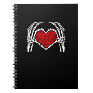 Carnet Squelette Mains de coeur Signe Saint Valentin Mign