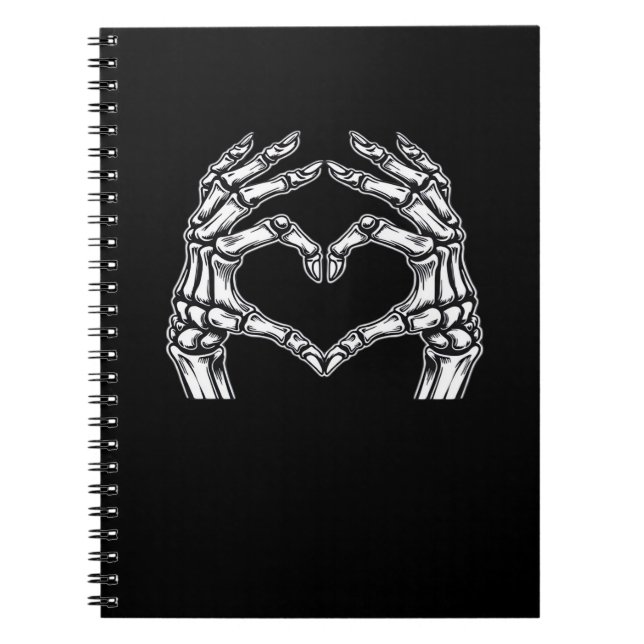 Carnet Squelette Mains de coeur Signer Costume d'Hallowee (Devant)