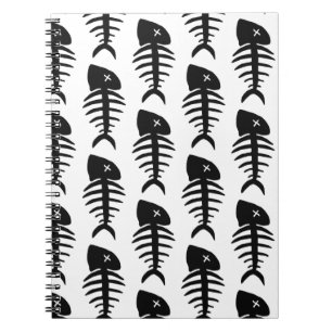 Carnet squelette mort de poissons