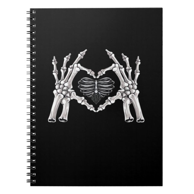 Carnet Squelette Ribs SIGNE DE COEUR MAIN (Devant)