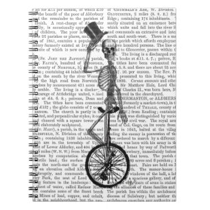 Carnet Squelette sur le monocycle