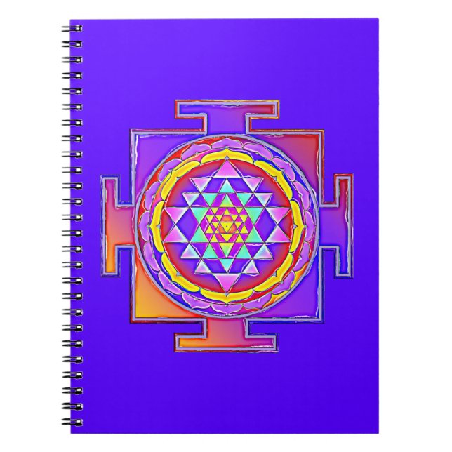 Carnet Sri Yantra - Symbole hindouiste Design 1 (Devant)