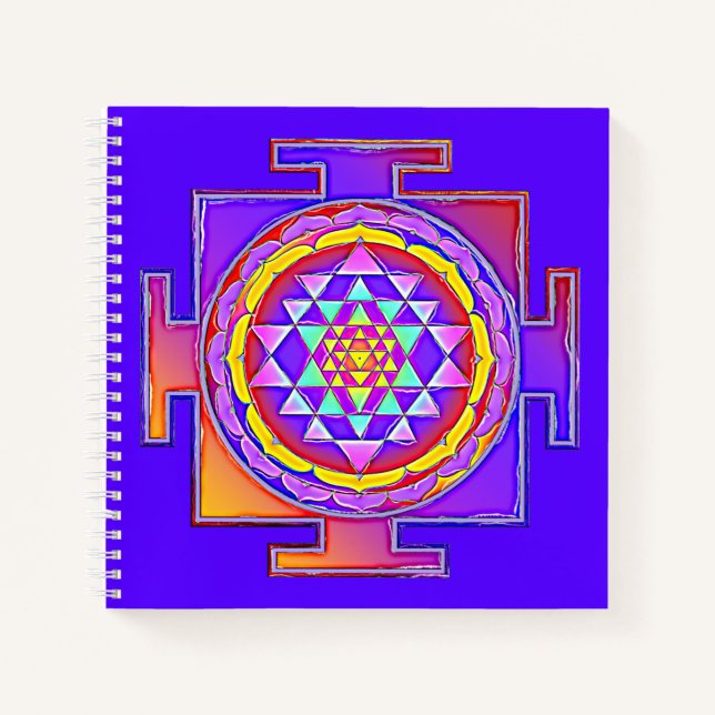 Carnet Sri Yantra - Symbole hindouiste Design 1 (Devant)