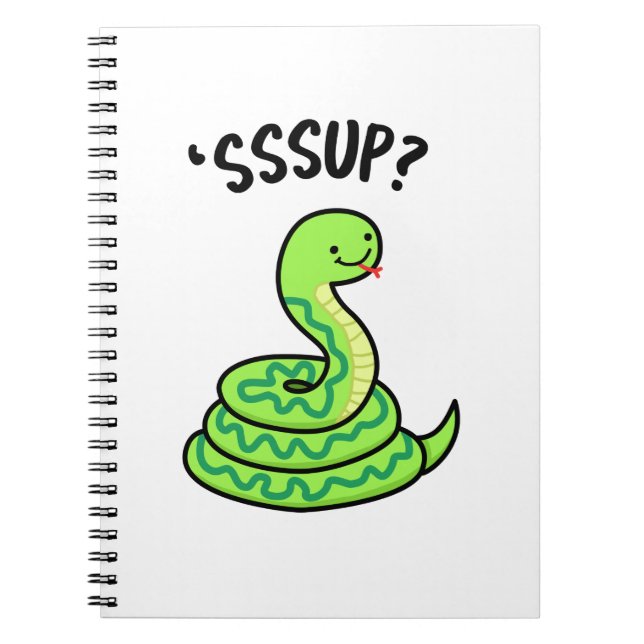 Carnet Sssup Funny Hisser Snake Pun (Devant)