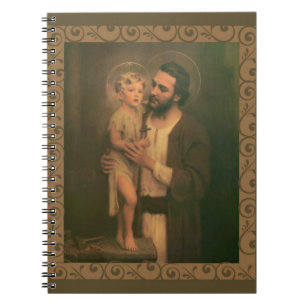 Carnet St. Joseph & Enfant Jésus Or décoratif