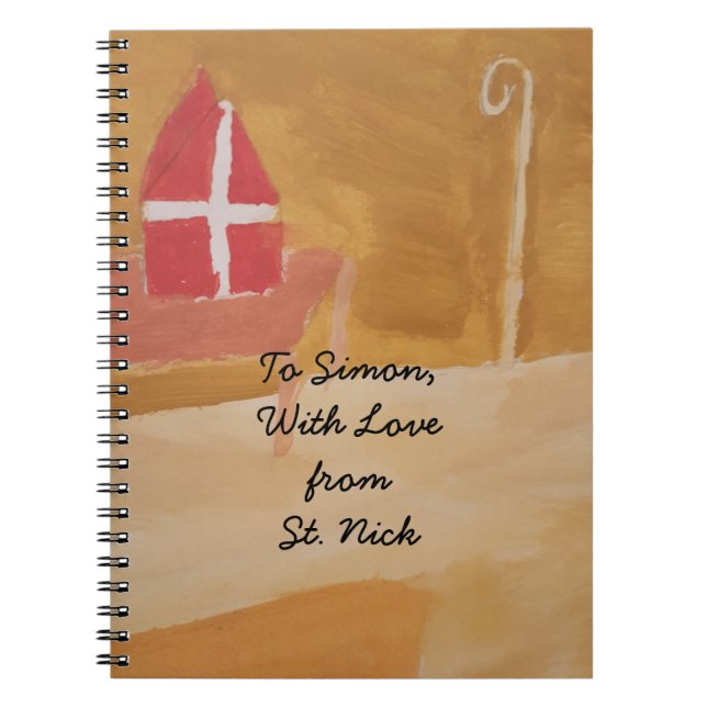 Carnet St. Nick's Day Dutch Sinterklaas Watercolor Miter (Devant)