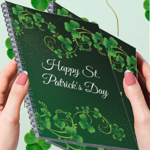 Carnet St. Patrick's Day Green Vine Shamrock Irish Party