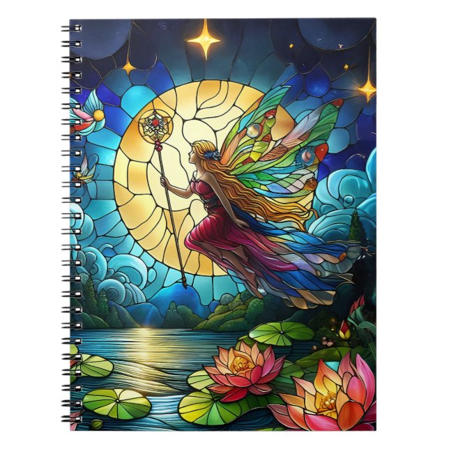 Carnet Stained Glass Moonlight Flight Fairy  (Devant)