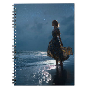 Carnet Starry Night Ocean Starlight Silhouette Art Notebo