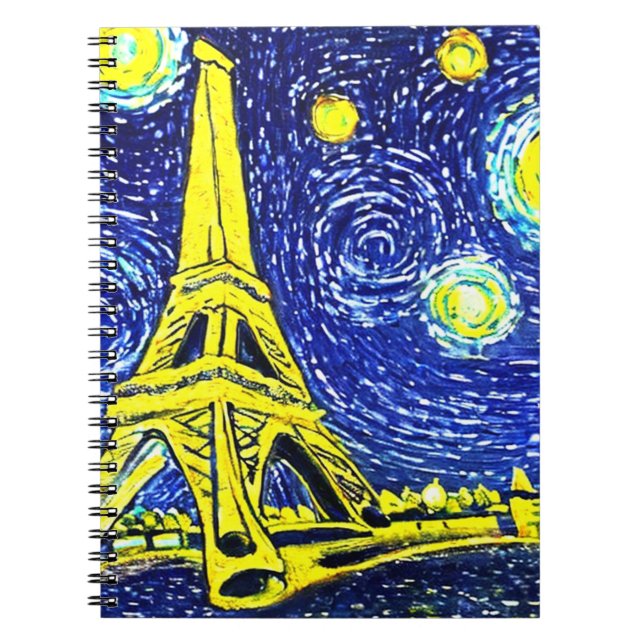 Carnet Starry Night Paris France (Devant)