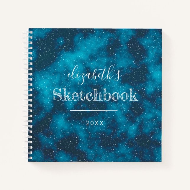 Carnet Starry Night Sky Personalized Artist's Sketchbook (Devant)