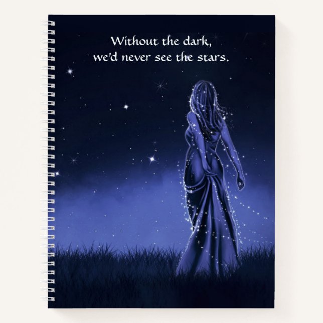 Carnet Stars à la nuit Inspirationnel & Citation Spiritue (Devant)