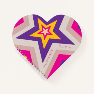 Carnet Stars in colourful formation Spiral Notebook