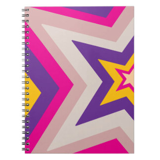 Carnet Stars in colourful formation Spiral Photo Notebook