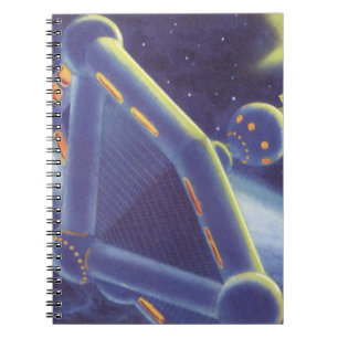 Carnet Station spatial en orbite de science-fiction vinta