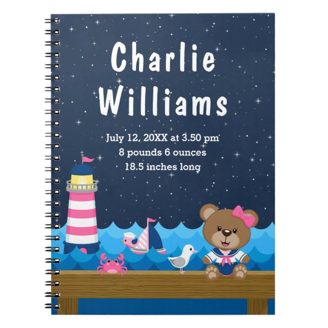 Carnet Statistiques de naissance de la Marine rose de l'o (Devant)