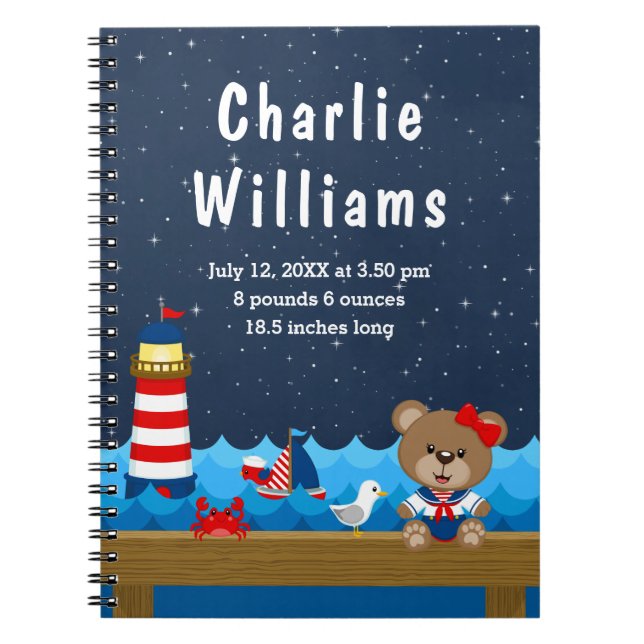 Carnet Statistiques de naissance de la Marine rouge de la (Devant)