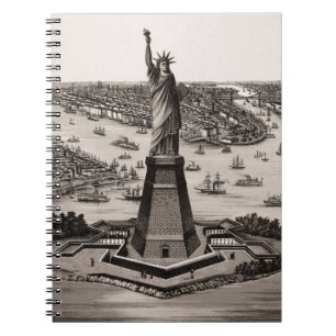 Carnet Statue de la liberté dans le port de New York