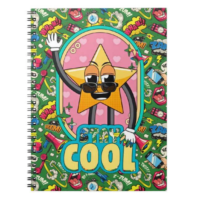 Carnet Stay Cool Retro Star Notebook (Devant)