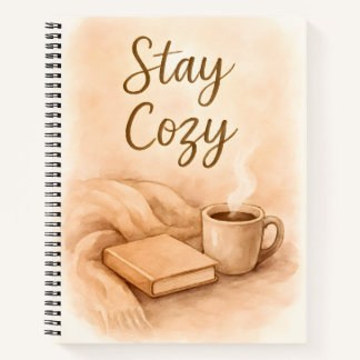 Carnet Stay Cozy Watercolor Notebook - Hygge Inspired