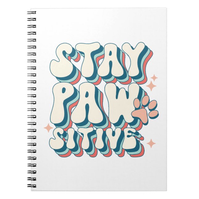 carnet "Stay Pawsitive" (Devant)