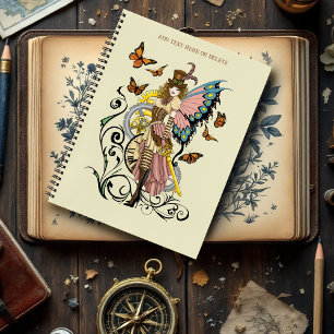 Carnet Steampunk Fairy Yellow Horloge Entraîneurs