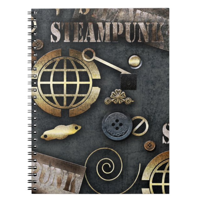 Carnet Steampunk, scrapbooking (Devant)