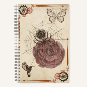 Carnet Steampunk Spider Net