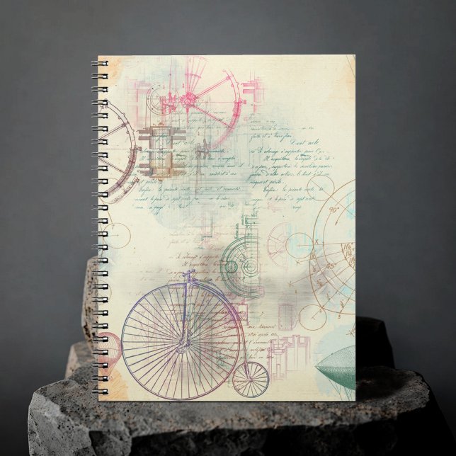 Carnet Steampunk victorien | Watercolor Grunge Pastel (Créateur téléchargé)