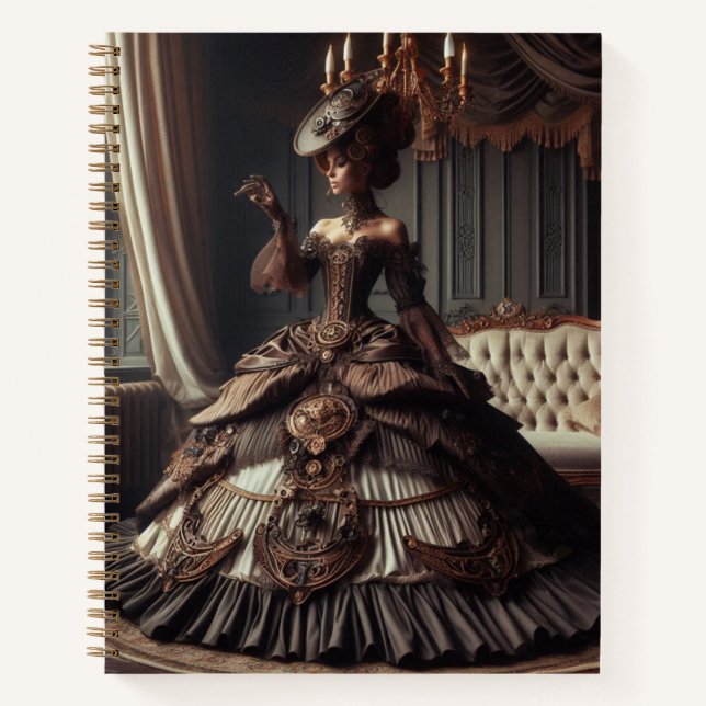 Carnet Steampunk Vintage Victorian Lady (Devant)