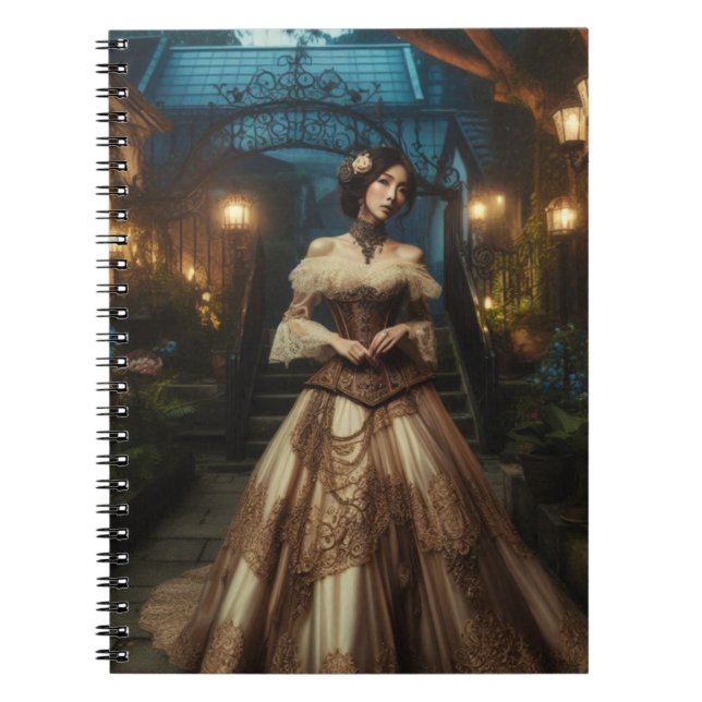 Carnet Steampunk Vintage Victorian Lady (Devant)