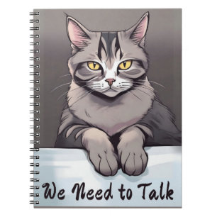 Carnet Stern Tabby Cat exige une discussion sérieuse
