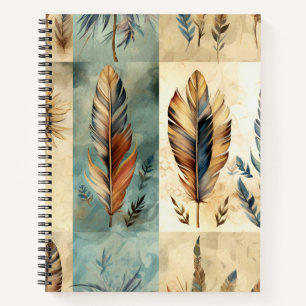 Carnet Stick de médecine des plumes tribales Aztec