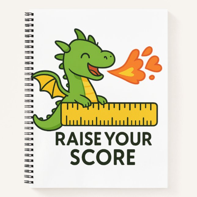 Carnet Sticker de règle de dragon de dessin animé - école (Devant)