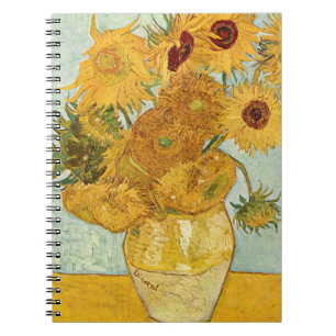 Carnet Stilleben mit de Vincent van Gogh 12 Sonnenblumen