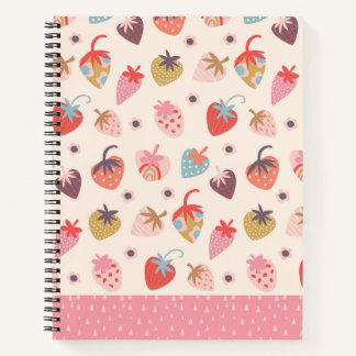 Carnet Strawberries fun Spiral Notebook